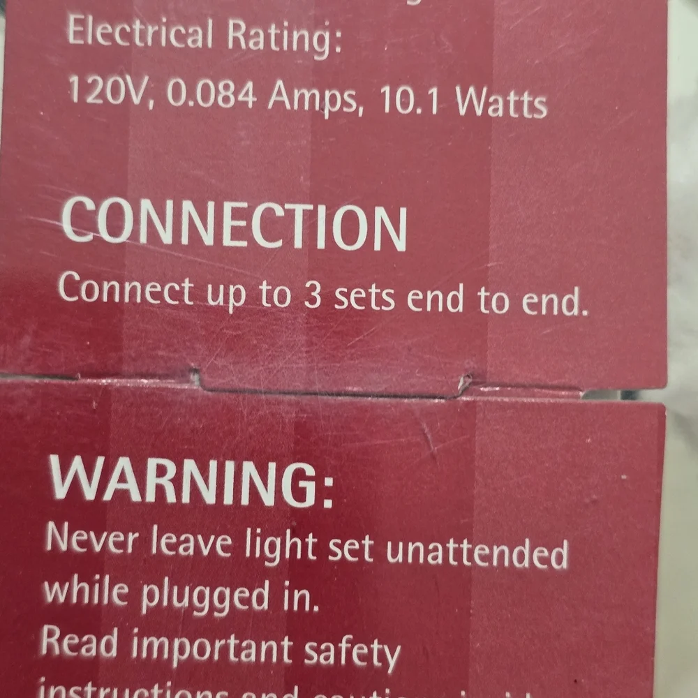 New Santa Red Mittens 10 Light Set Novelty Christmas Lights, 2004,